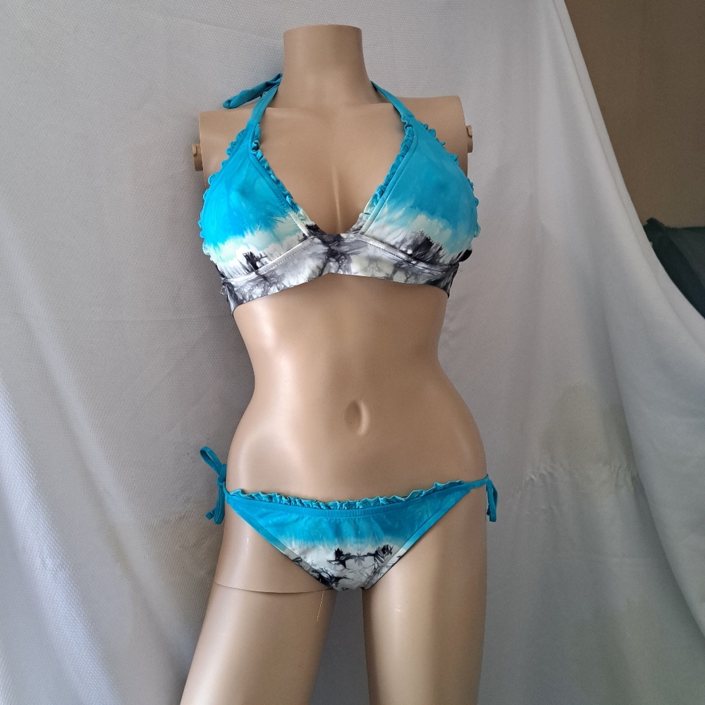 Lucky Brand Vintage Inspired Tie dye Bikini Set Size med y2k
